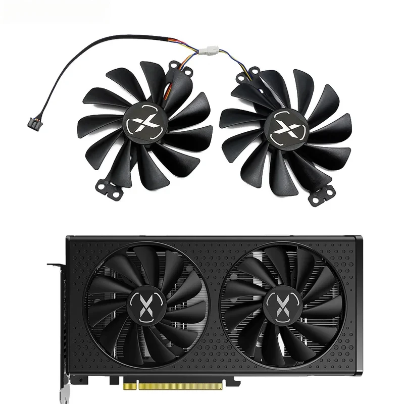 5MM 4Pin GPU Cooling Fan FY010010M12LPA FDC10U12S9‑C For XFX RX6600 RX6600XT Graphics Video Card