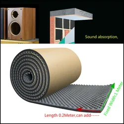 GHXAMP 0.2Meter*1Meter Sound Absorbing For Speaker Cotton Bookshelf Bass Home Theatre Wave Cotton Self-adhesive accessories