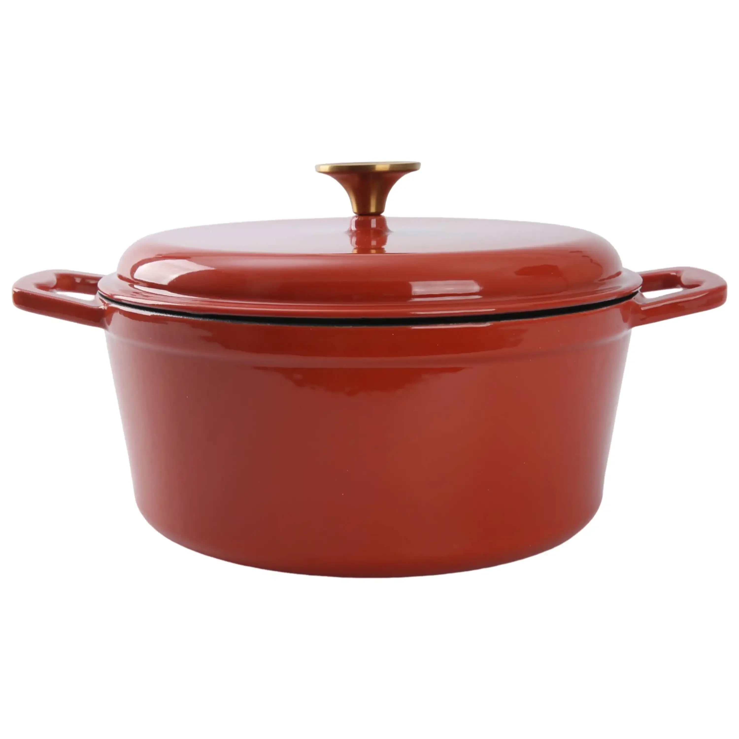 4.75qt Ceramic Enamel Cast Iron Dutch Oven with Lid，enamel interior coating，for cooking soups,stews,and casseroles