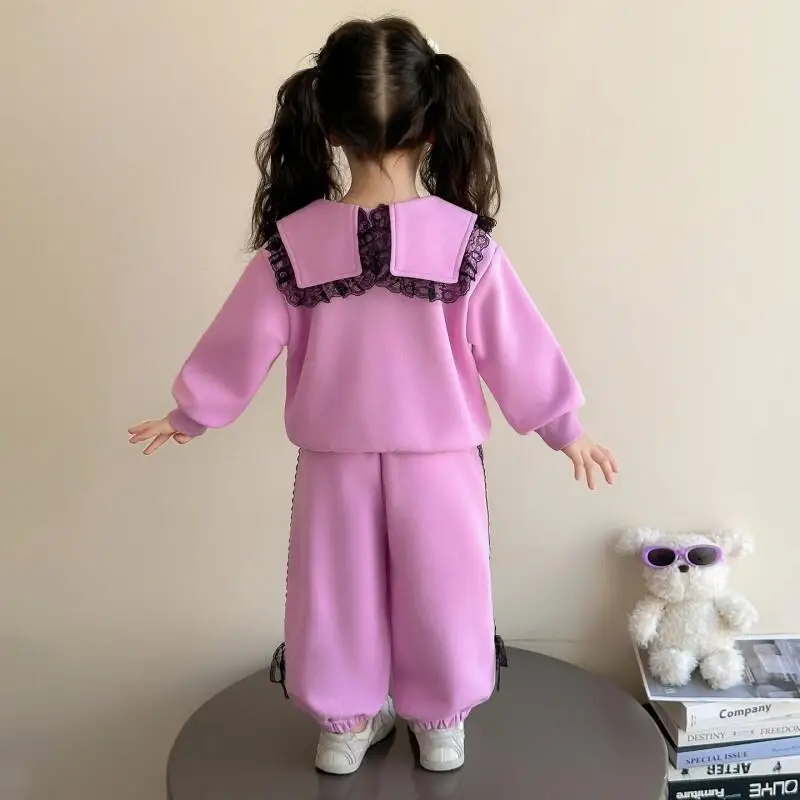 

Комплект из двух предметов Sanrio Hello Kitty для девочек, осенний, из смесового хлопка и полиэстера, для маленьких девочек, в школьном стиле, милый мультяшный дизайн, новинка 2025 года