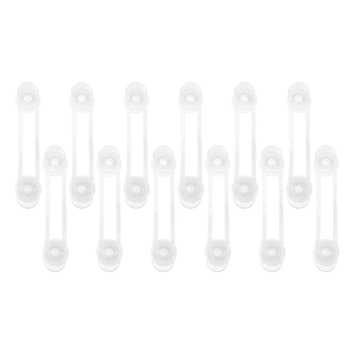 

12Pcs Baby Safety Drawer Locks Transparent Adhesive Cabinet Latch for Kids Easy Install No Tools Multi-Functional Refrigerator