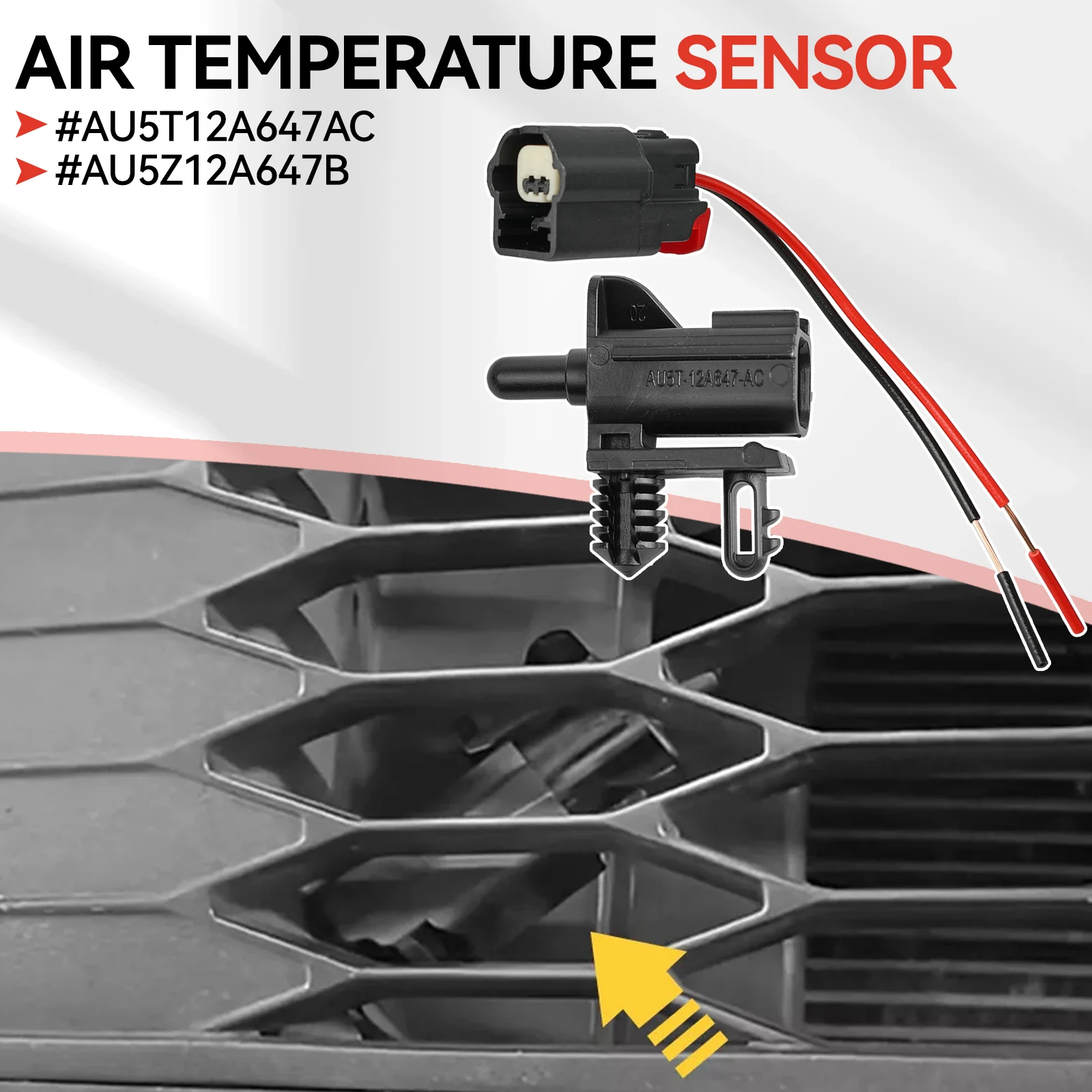 Ambient Air Temperature Sensor With Wire For Ford Fusion Ranger F-150 F250 F350 Escape Explorer Edge Flex Fiesta Transit Kuga