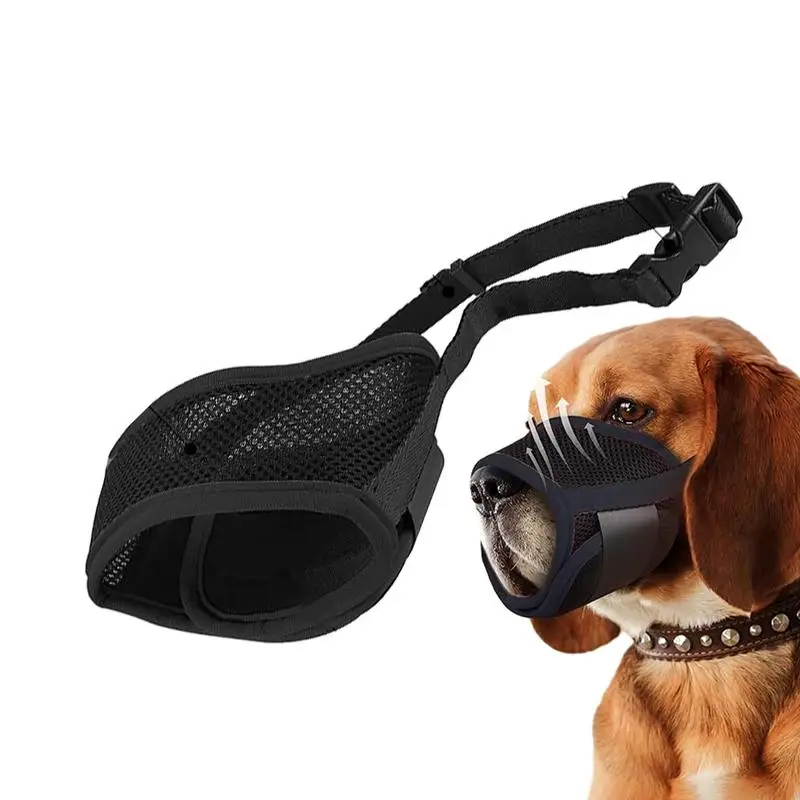 Soft Dog Face Cover Muzzle Breathable Drinkable Dog Mouth Guard Breathable Soft Mesh Nylon Fit Dog Adjustable Puppy Muzzle