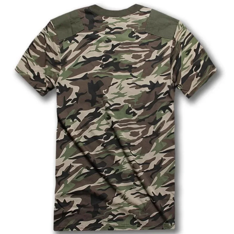 Summer Cotton Tactical T-shirts Men Vintage Airborne Short Sleeved Outdoor T Shirt Breathable Embroidery Pockets O Neck