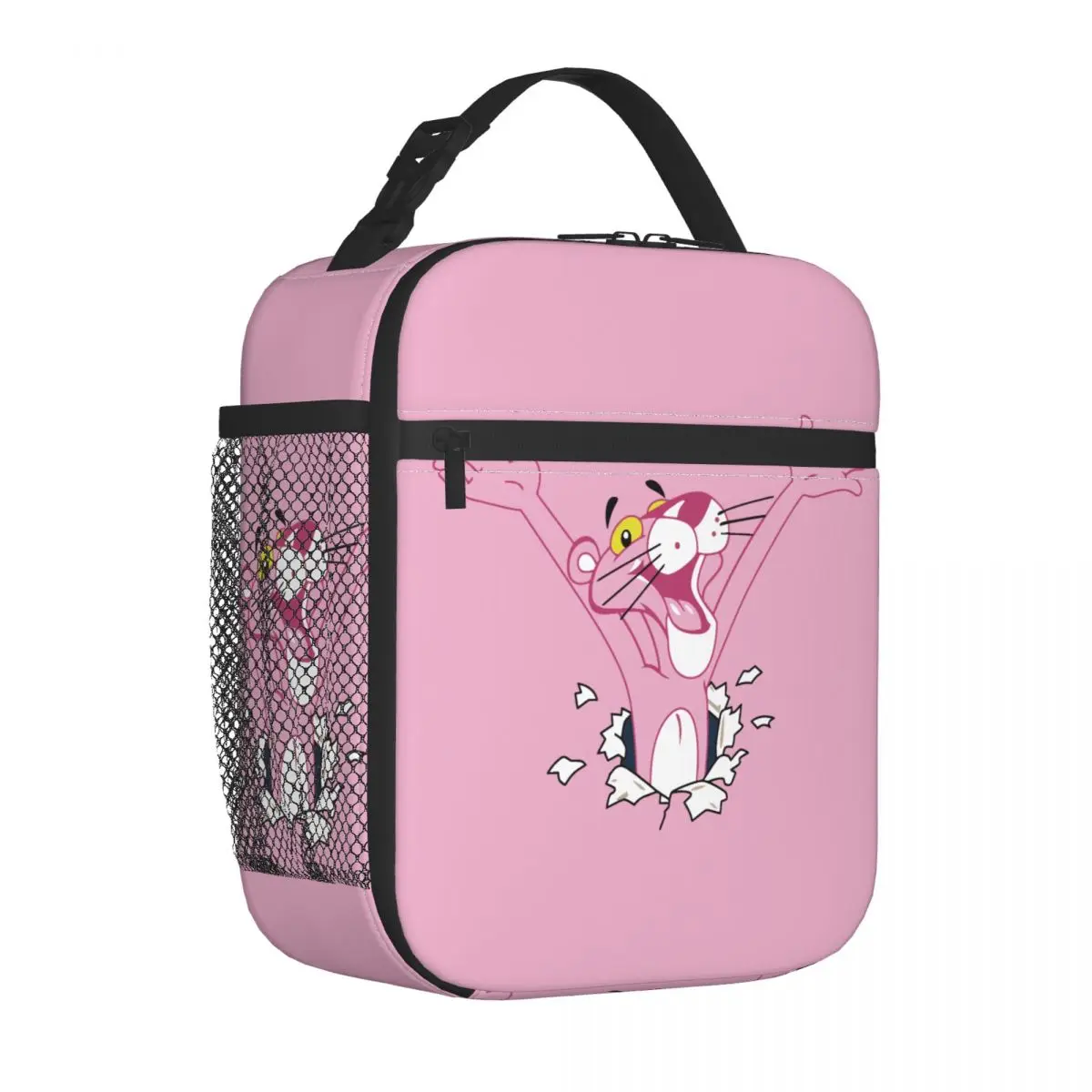 

Cartoon Pink P-Panther Thermal Insulated Lunch Bags for Work Portable Food Bag Container Cooler Thermal Food Box