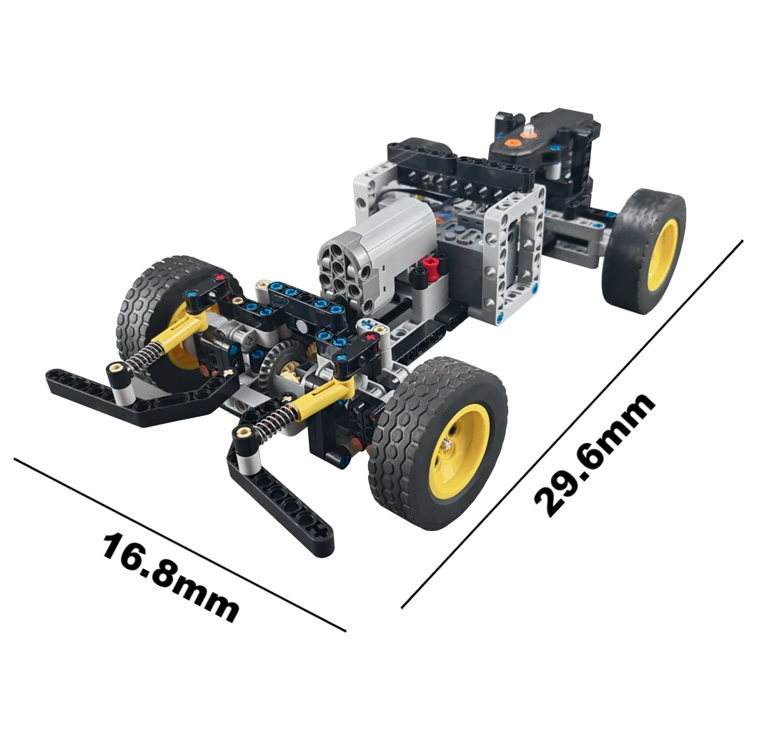 اللبنات التقنية إلكترونيات الانجراف سباق السيارات 4WD عالية السرعة رودستر الهيكل المضادة للتصادم تعليق نموذج الاطفال اللعب #4