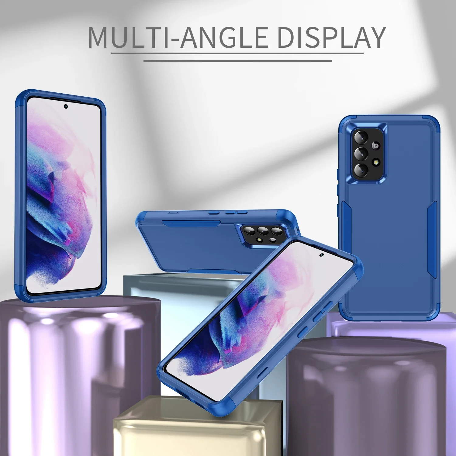 

For Samsung Galaxy A12 A13 A14 A32 A33 A52 A53 A54 Shockproof Phone Protect Case Armor Hybrid Soft TPU Hard PC Back Cover Shell