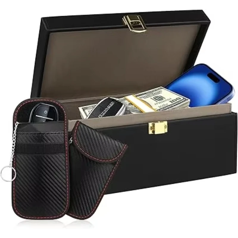 Combination mobile phone signal shielding box, car key signal shielding bag, anti-theft card, radio frequency identification