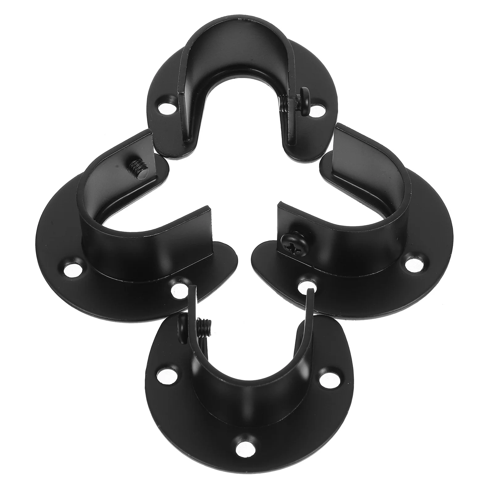 

4Pcs Closet Rod End Support Stainless Steel Towel Rod Holder for Wall Mounted Clothes Drying Rack Stainless Steel Pole Pedestals