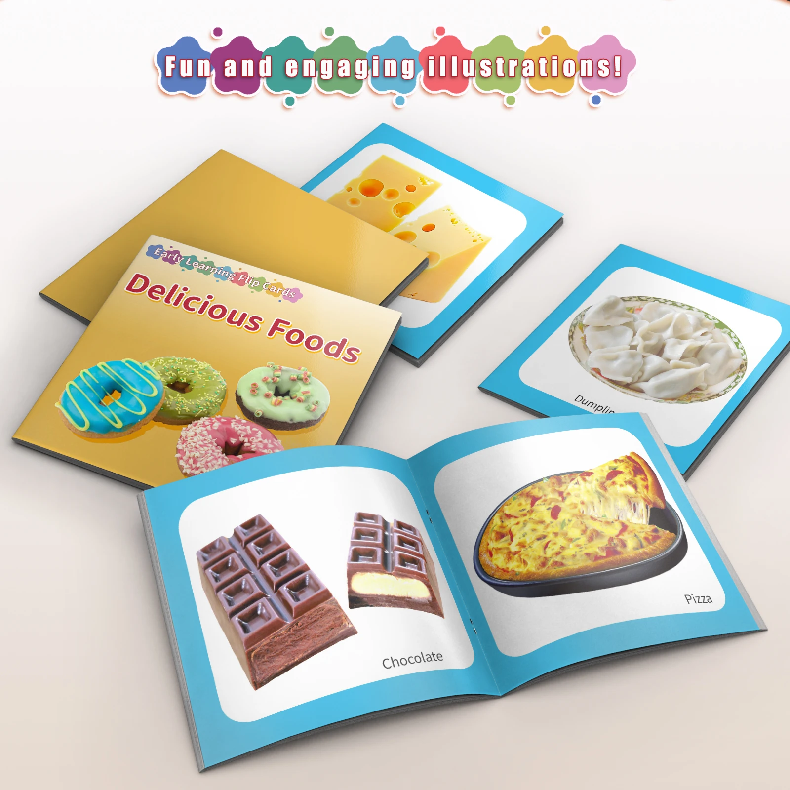 Card Books - Lively Knowledge Card Books for Early Learning, Visually Stimulating Educational Cards