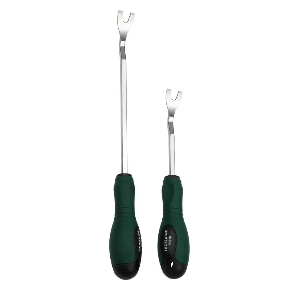Multi-purpose Pry Bar Rubber-coated Handle Durable Nail Removal Tool Anti Slip Door Panel Buckle Extractor