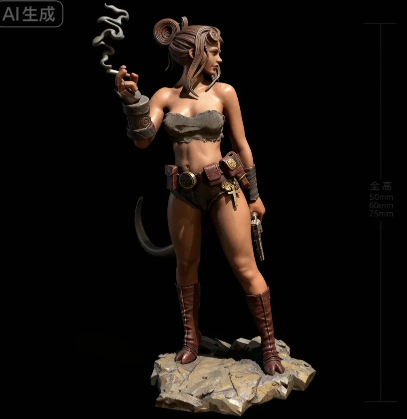 

overall height 50mm 60mm 75mm Resin model kits colorless and self-assembled（3D Printing）TD-6625/3D