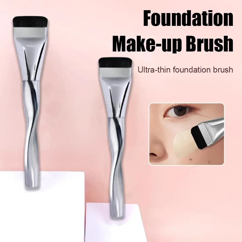 فرشاة كريم أساس من كلمة واحدة، فرشاة كونتور خفيفة الوزن ورقيقة للوجه، فرشاة كونتور مسطحة، فرش مكياج كريم الأساس #2