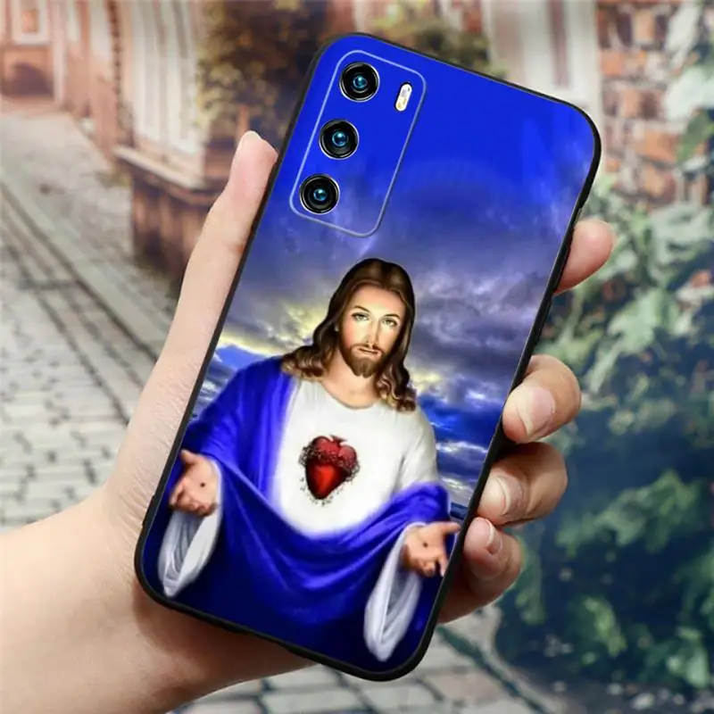 Divine Mercy Jesus Cross Phone Case For Huawei P30 P50 Pro P40 P10 P20 Plus Lite Psmart 2020 Y6 Y5 Y8 Silicone Cover