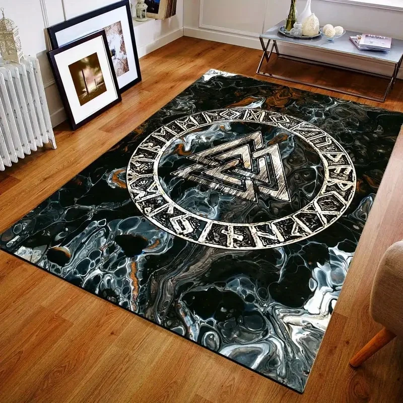 Viking Tarot Witchcraft Carpet for Living Room Decor Sofa Table Large Area Rugs Bedroom Bedside Anti-slip Floor Mat Alfombra