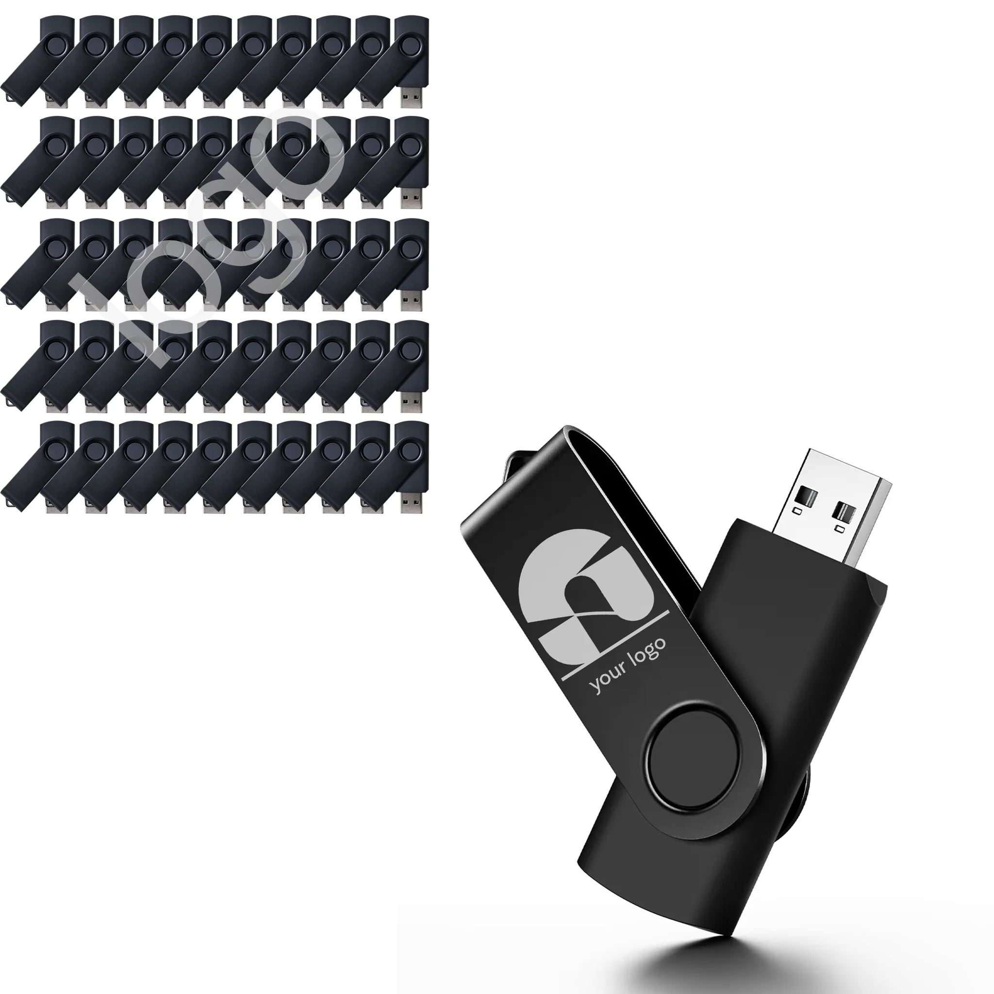 50PCS Manufacturer Wholesale USB Flash drive Customization  LOGO 2 GB 4GB 8 GB 16 GB 32 GB USB STICK MEMORY