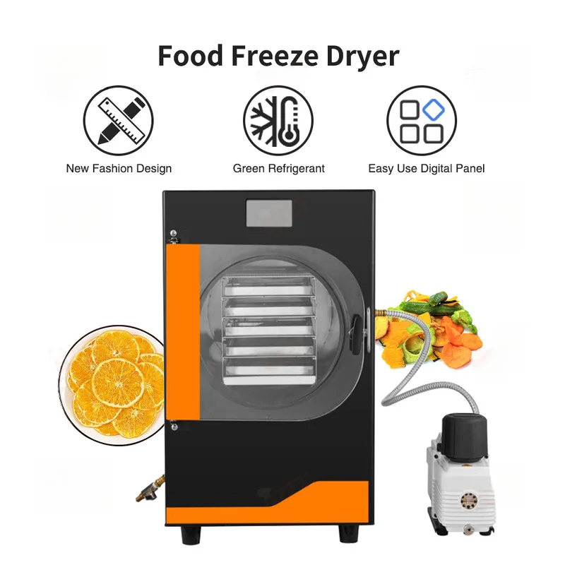 Factory Manufacturer 6kg-20kg Small Vacuum Automatic Food Freezer Household Yogurt Fruit Vegetable Lemon Freeze Dryer