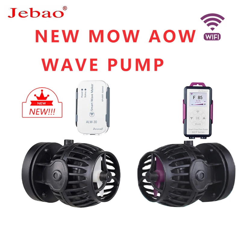 New Jebao AOW MOW-3 MOW-5 MOW-9 MOW-16 MOW-22 Marine Aquarium Wireless Wave Maker Wave Pump WiFi LCD Display Controller