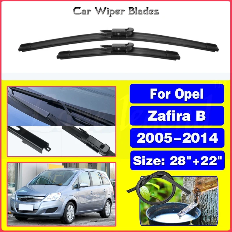 

For Vauxhall Opel Zafira B 2005-2014 2006 2007 2008 2009 2010 Wiper Front Wiper Blades Windshield Windscreen Front Window 28"22"