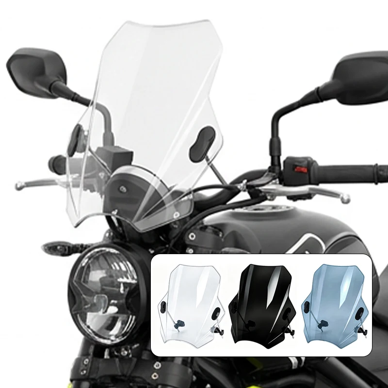 Motorcycle Windscreen Windshield Covers Screen Smoke Lens Motorbikes Deflector For Benelli Triumph ZONTES HUSQVARNA Universal