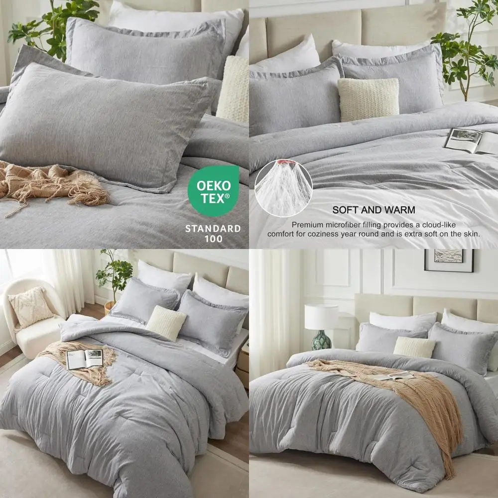 

Роскошный комплект постельного белья светло-серого цвета с катионным окрашиванием, размер Queen, с 2 наволочками, для всех сезонов