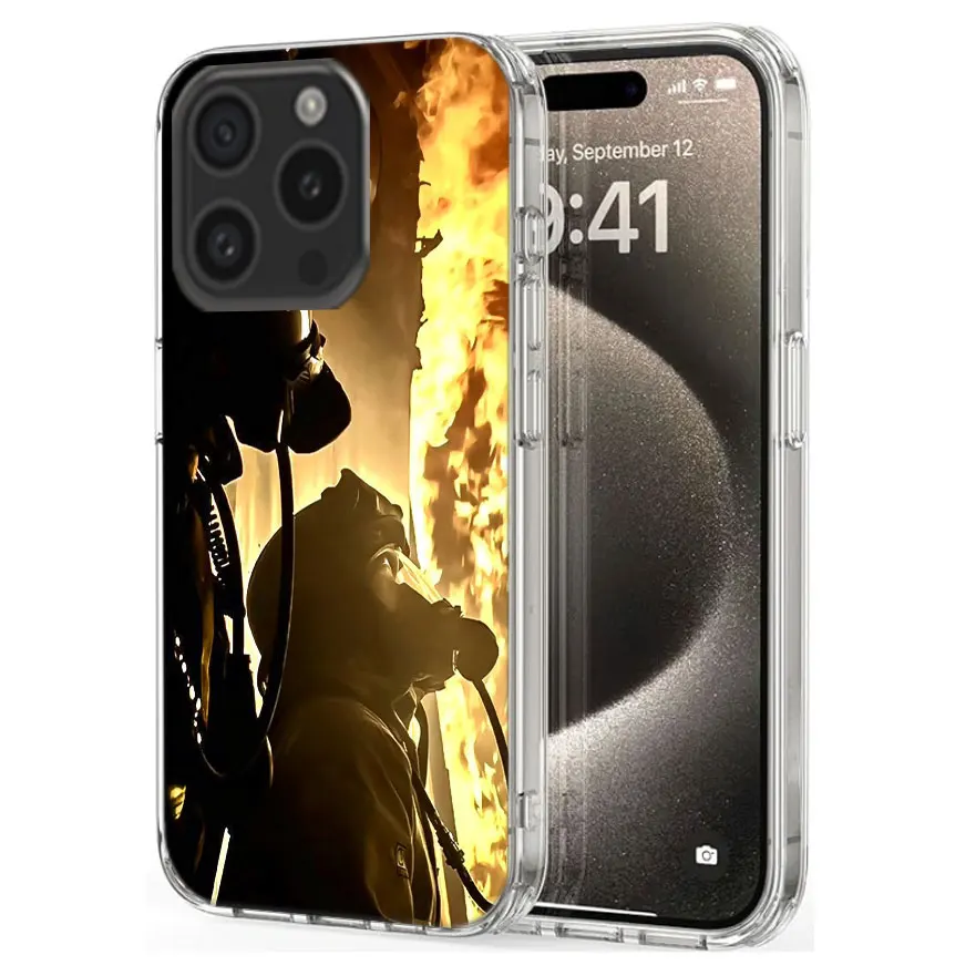 Firefighter Heroes Fireman Clear Phone Case For Apple iPhone 12 13 Mini 11 14 15 16 Pro Max Cover XS MAX XR Soft