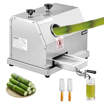 VEVOR Commercial Sugar Cane Juicer – 110 LBS/H, 3-Stage Rollers, Automatic Pulp Ejection