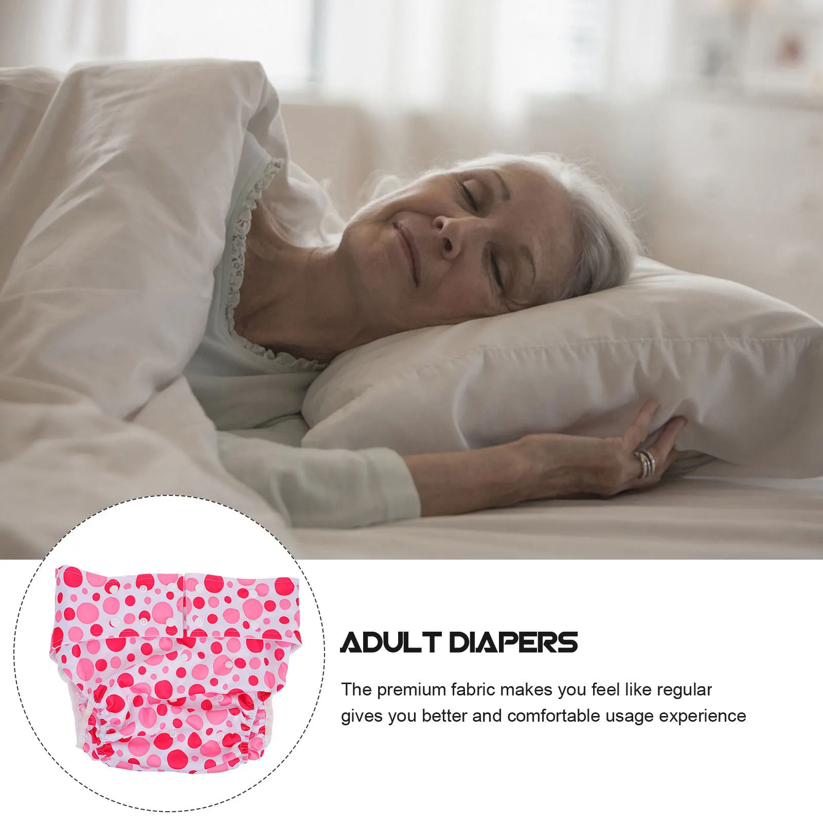 1 قطعة حفاضات الكبار قابل للتعديل قابلة لإعادة الاستخدام السراويل الصحية ليلة الليل الثقيلة الامتصاص مانعة للتسرب مقاوم للماء تنفس قابل للغسل #1