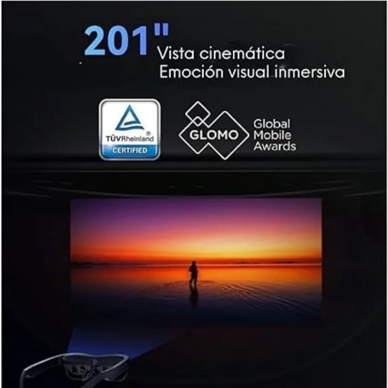 แว่นตา TCL Thunderbird/RayNeo Air Plus 215 นิ้ว HD 3D สำหรับเล่นเกม ดูหนัง ฉายภาพบนหน้าจอโทรศัพท์มือถือ แว่นตา AR