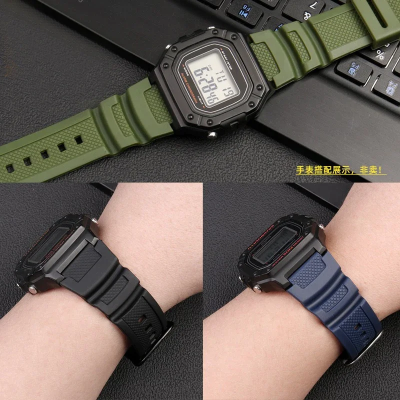 Rubber Strap for Casio AE-1200WH AQ-S810W MRW-200H W218H SGW-300/400 for Casio AE-1000W Watch Accessories Band 18mm