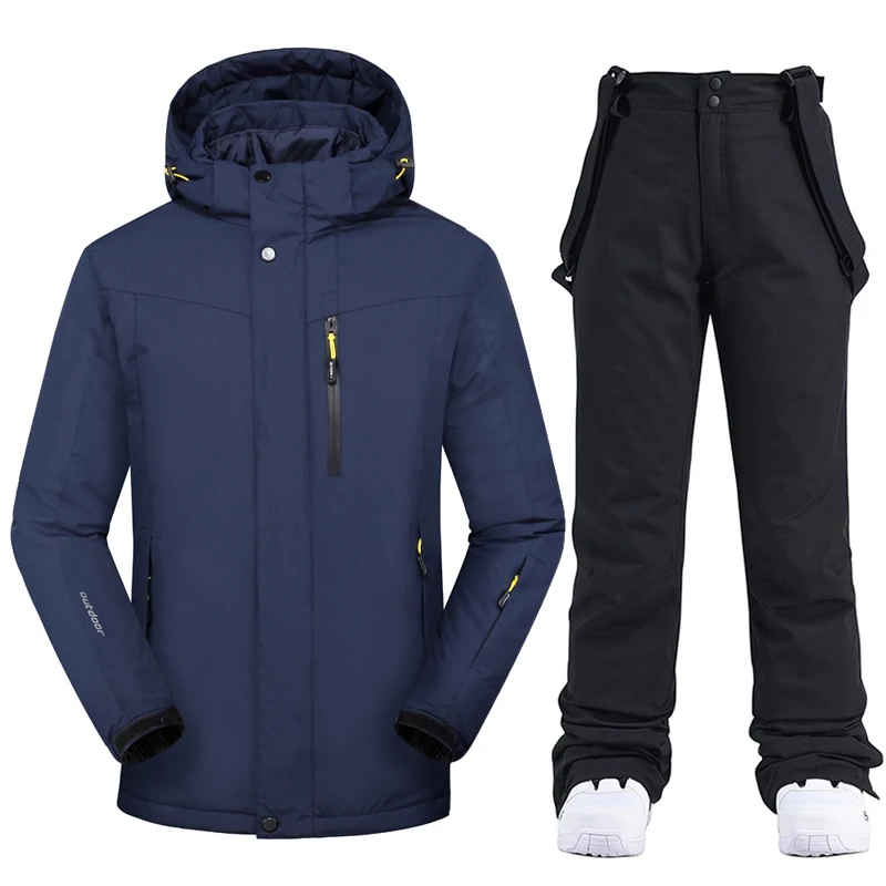 -30 Degrees Men\'s Ski Suit Winter Warm Waterproof Snowboard Ski Jackets Pants Set Men Outdoor Sports Windproof Snow Costumes