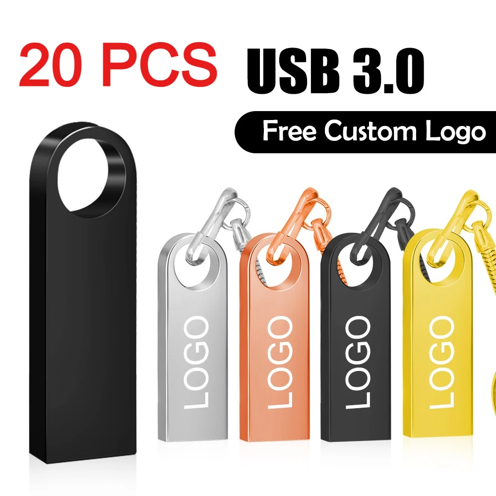 

20 шт. бесплатный индивидуальный логотип USB 3.0 флэш-накопители металлические 64 ГБ бесплатный логотип черный 32 ГБ флэш-накопитель 16 ГБ флэш-накопитель U диск 8 ГБ 4 ГБ