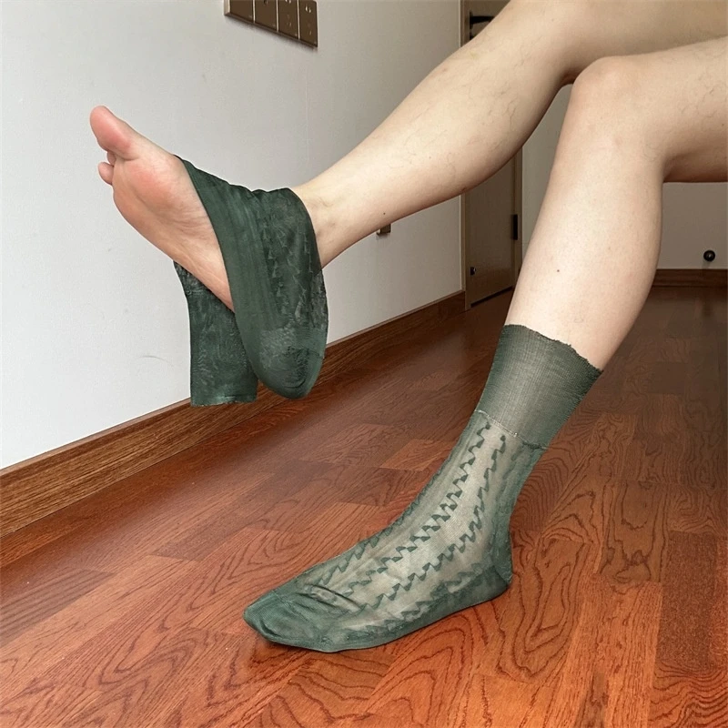 

Miosam Top quality new sexy Raindrop Polyamide crew dress socks gentlemen socks big size ultra thin business socks for man