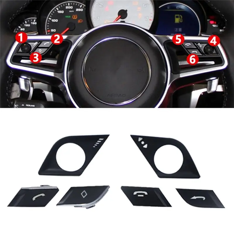 ステアリングホイール多機能ボタン音量調整電話スイッチカイエン 15-16 マカン 2014--T61C