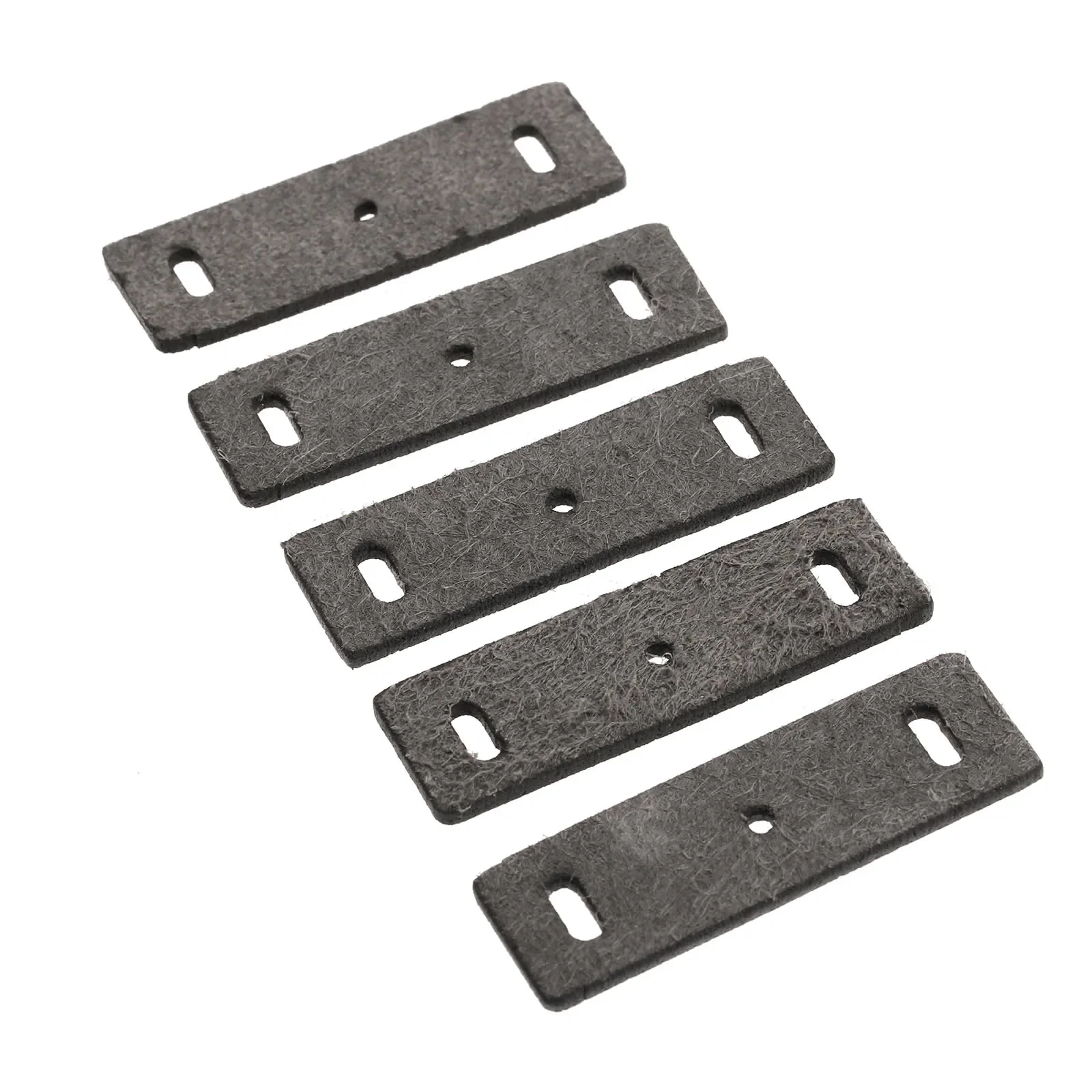 58mm 5Pcs Microfiber Leather Catapult Pouches Hunting Rubber Band Shooting Bow Estilingue Slingshots Pouch With Square Holes New view 2