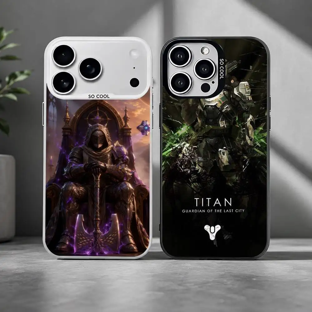 Coque de téléphone Cool D-Destiny pour iPhone 17, 16, 15, 14, 13, 12, 11 Plus, Pro Max, XS, avec intérieur argenté coloré
