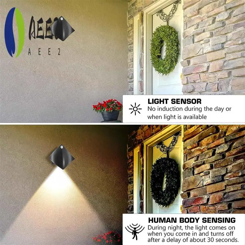 

AEE2-сенсорные настенные бра, магнитные светодиодные настенные светильники с обнаружением движения, беспроводной настенный светильник с батарейным питанием, 2 шт.