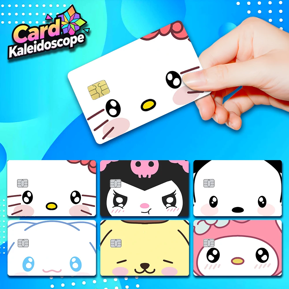 

Cute Cartoon Credit Card Skin Sticker Kawaii Kuromi Matte Stickers for VISA JCB Mastercard and Other Bank Card Decorations