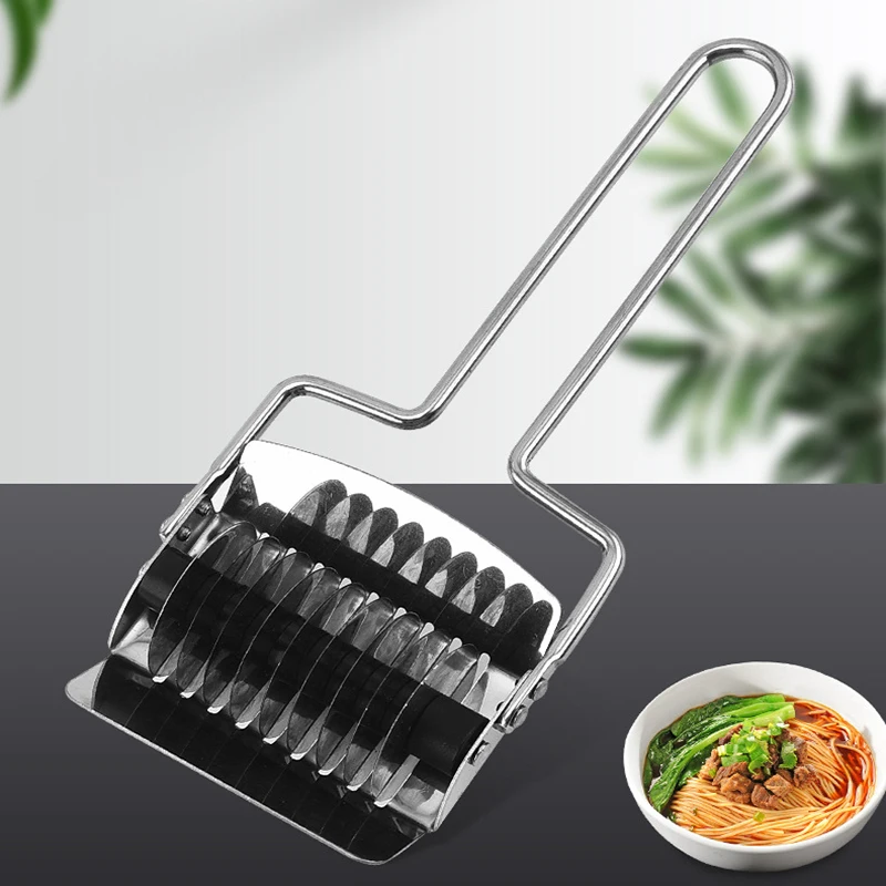 Stainless Steel Noodle Lattice Roller Dough Cutter Pasta Spaghetti Maker Pastry Vegetable Rolling Slicer Kitchen Cooking Tools