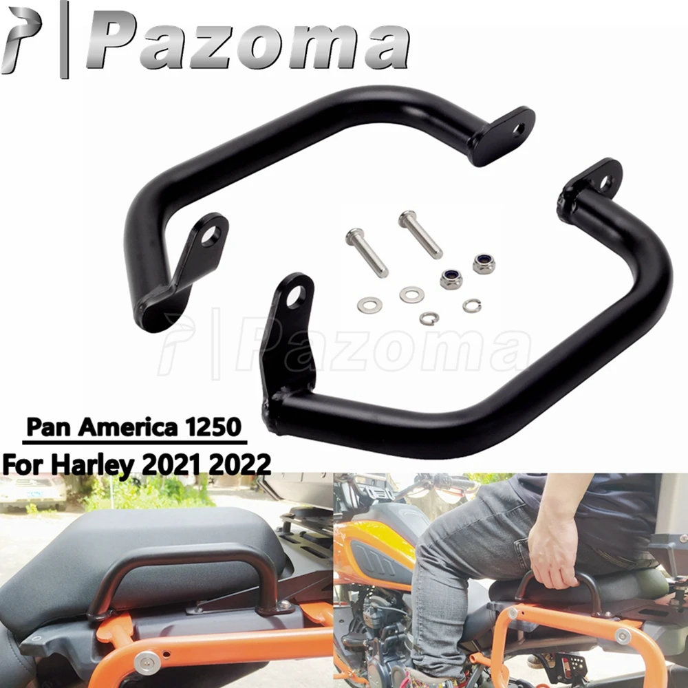 

Black Iron Rear Seat Passenger Hand Grab Rail Bar For Harley Pan America 1250 RA1250 RA1250S 2021 2022 Motorcycle Accessories