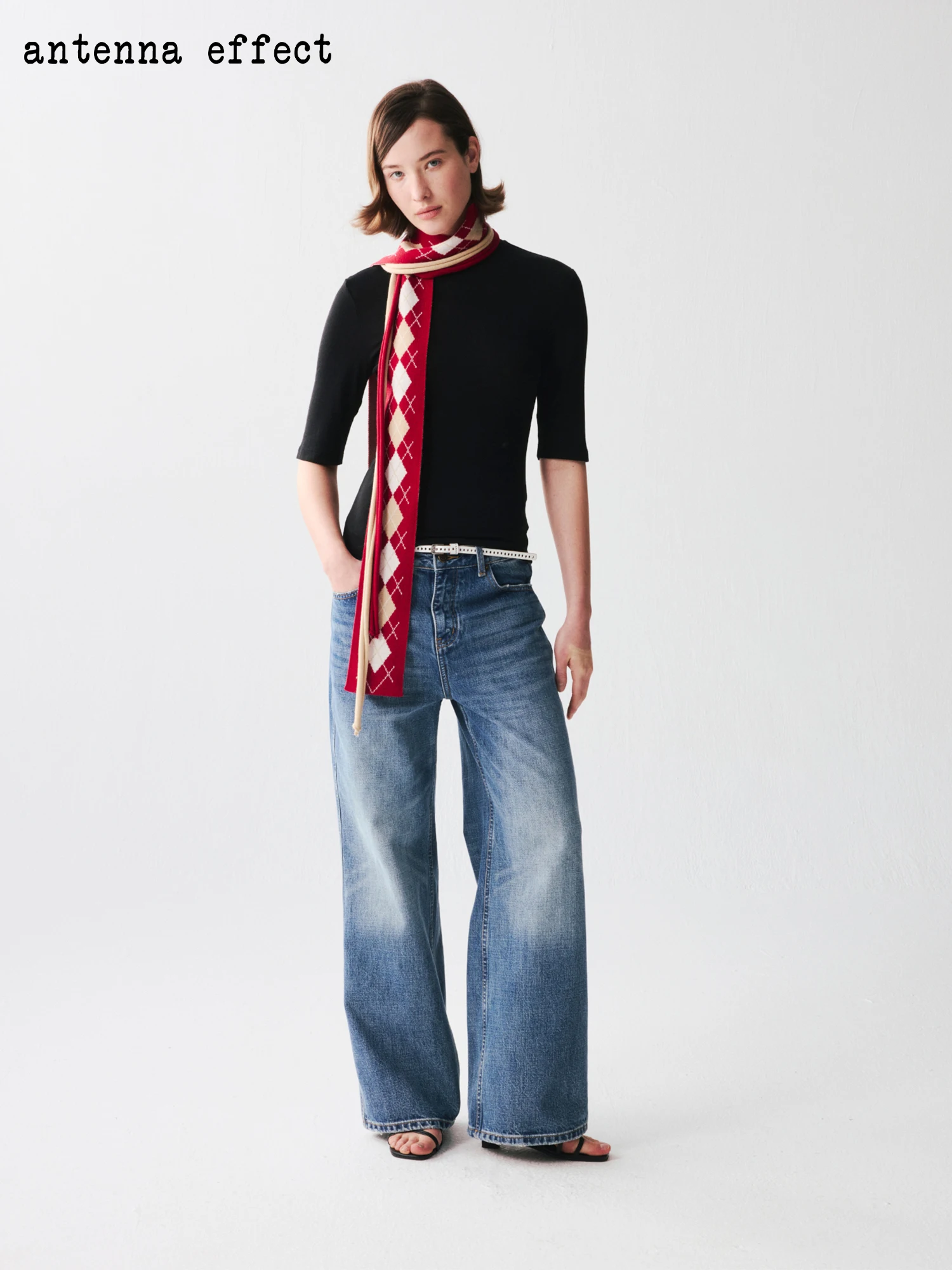 

Джинсы Waed American Sle с низкой посадкой, прямые, свободного кроя, классические, винтажные, с эффектом потертости, синие, женские