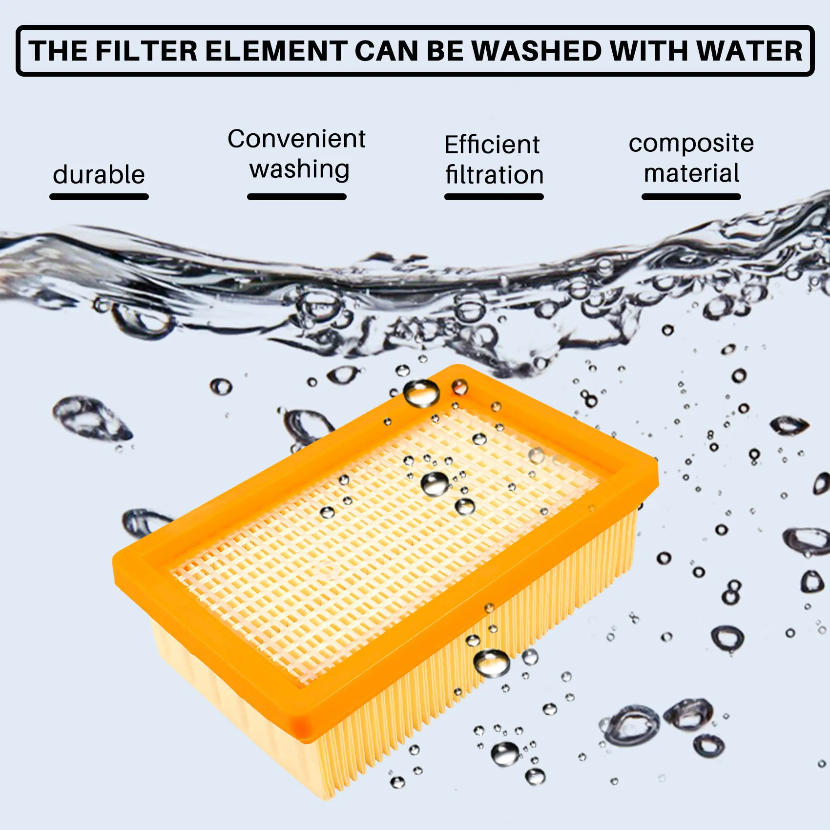 Vacuum Cleaner Filter Replacement for KARCHER Flat-Pleated MV4 MV5 MV6 WD4 WD5 WD6 P PREMIUM WD5