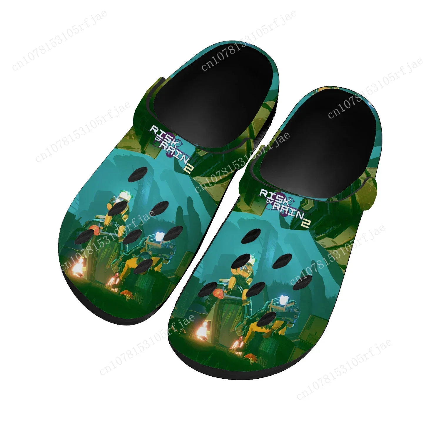 

Risk of Rain 2 Home Clogs Cartoon Game Mens Womens Teenager Fashion Tailor Made Water Shoes Garden Beach Hole Slippers Sandals