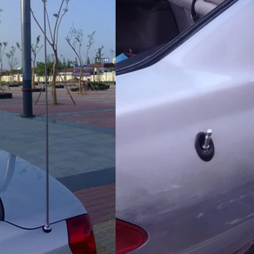 Imagen 2 del producto Antenas transmisoras AM FM de 12V, antena eléctrica telescópica automática para exteriores, accesorios para vehículos para Radio de coche, Audio Universal