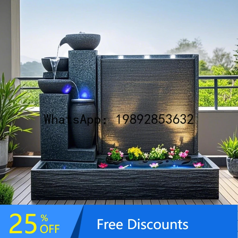 

XL Открытый двор Рыбный пруд Фонтан Терраса Ставок Черепаха Чаша Фэн-Шуй Европейский стиль Привлекательный поток воды Орнамент