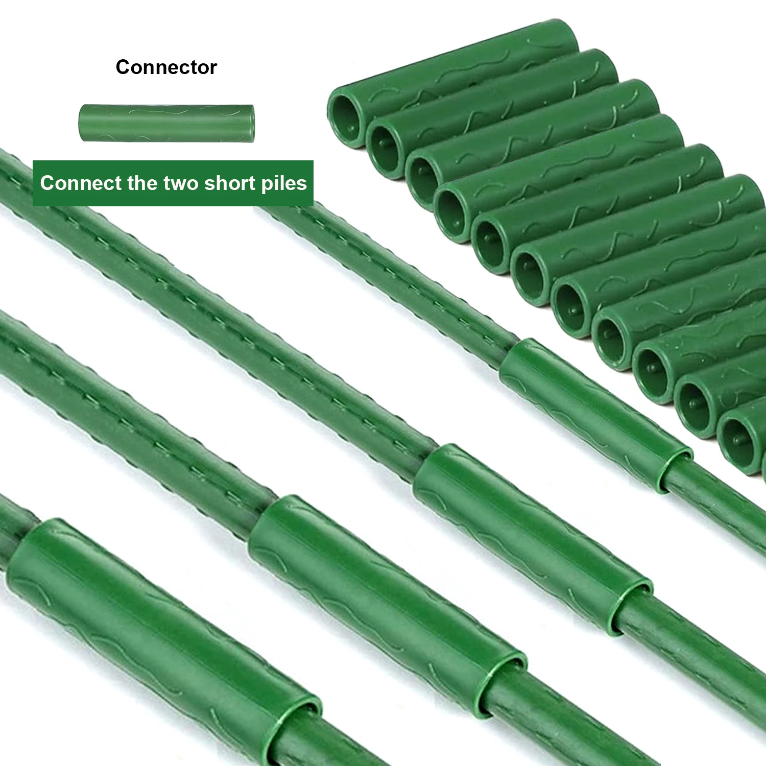 مشابك دعم النباتات البلاستيكية العالمية (10 قطع، 8-20 مم) - دعامة ثابتة للبستنة لنباتات التسلق وأعمدة الزهور