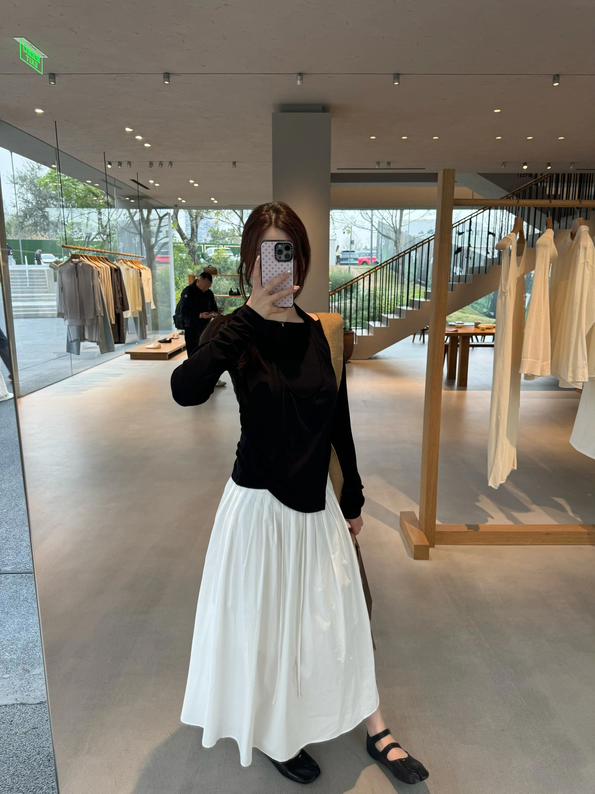 

Юбка-миди А-силуэта с высокой талией, на резинке, плиссированная, белая, хлопковая, повседневная, фасон «зонтик» для женщин 25-29 лет