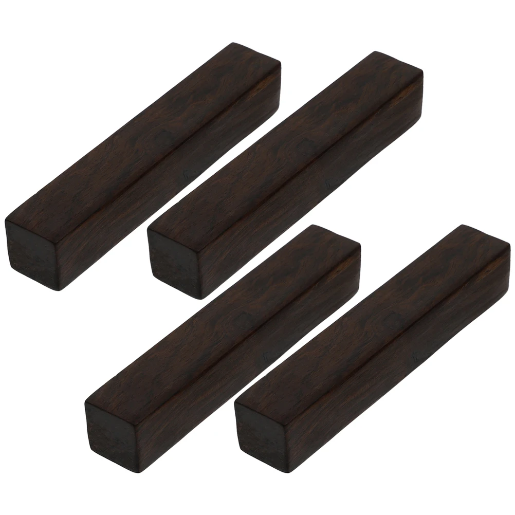 

Black Catalpa Wood Calligraphy Paperweight 11cm Smooth Rectangular Four Treasures Study Writing Office Desk Decoration Wooden