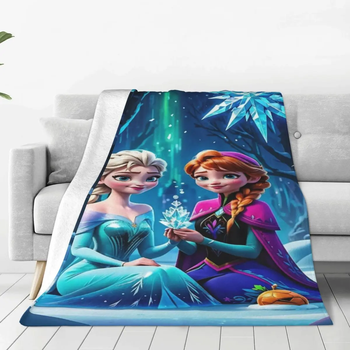 

Флисовое одеяло для дивана на заказ с изображением мультфильма «Холодное сердце», теплое фланелевое одеяло для кровати, дорожного дивана, одеяло