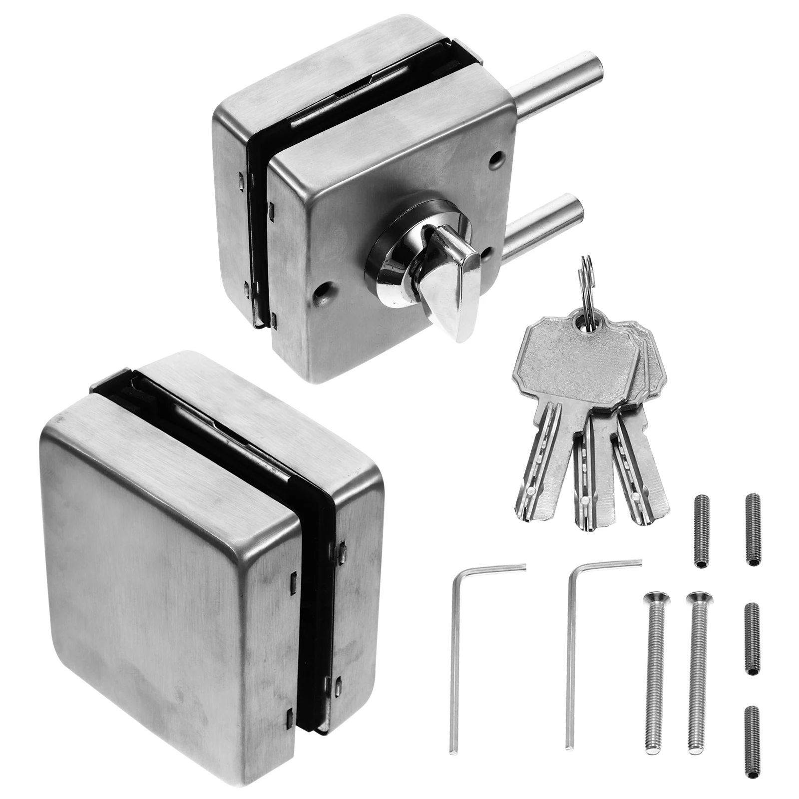 

Stainless Steel For 10Mm-12Mm Frameless Doors Durable Corrosion Resistant Smooth Finish Easy Install Gate Hasp Hardware Glass